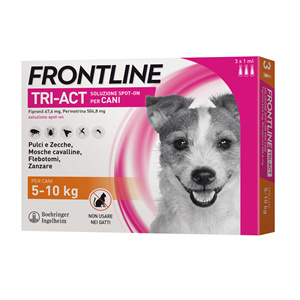 Frontline tri-act per cani da 5 a 10 kg